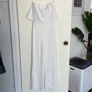 White bridal jumpsuit, only worn once. Very comfortable.